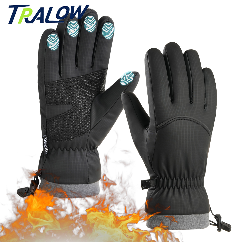 Running Gear In Winter - TRALOW Thermal Waterproof Ski Gloves With