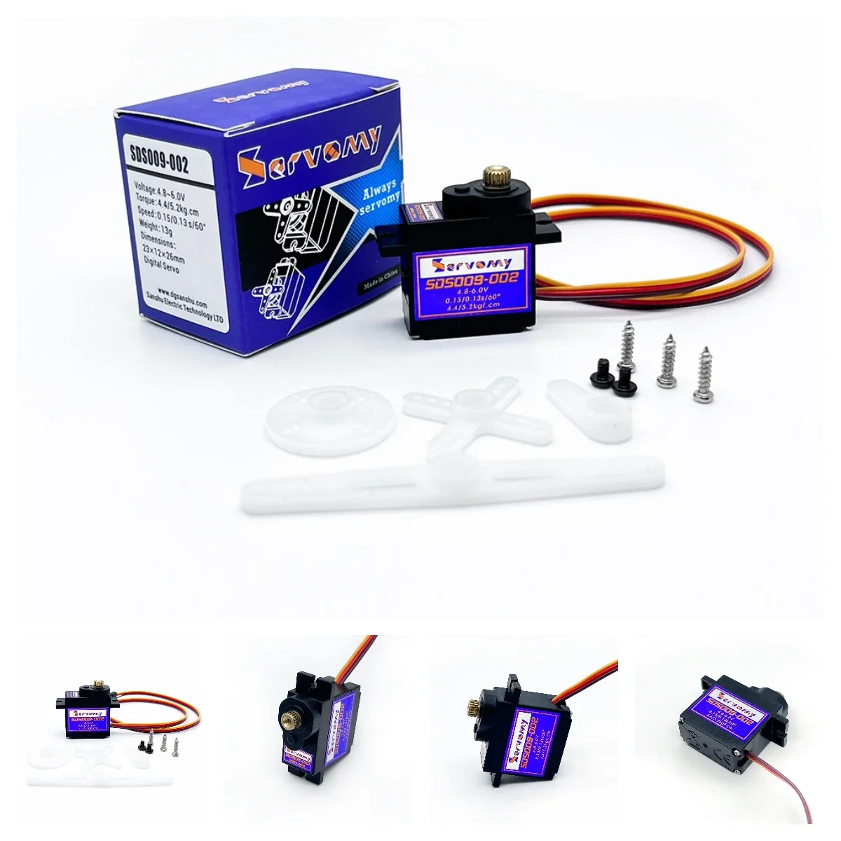 Running Gear In A Car - 4pcs Servomy SDS009-02 9g Servo 4.4Kgf.cm