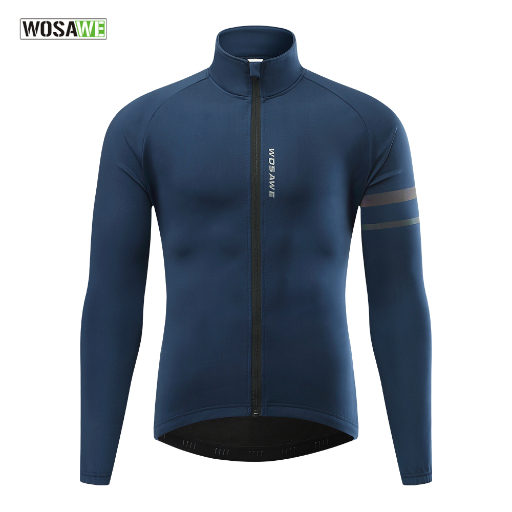 Running Gear Jacket - WOSAWE Men'sThermal Winter Cycling Jacket Fleece