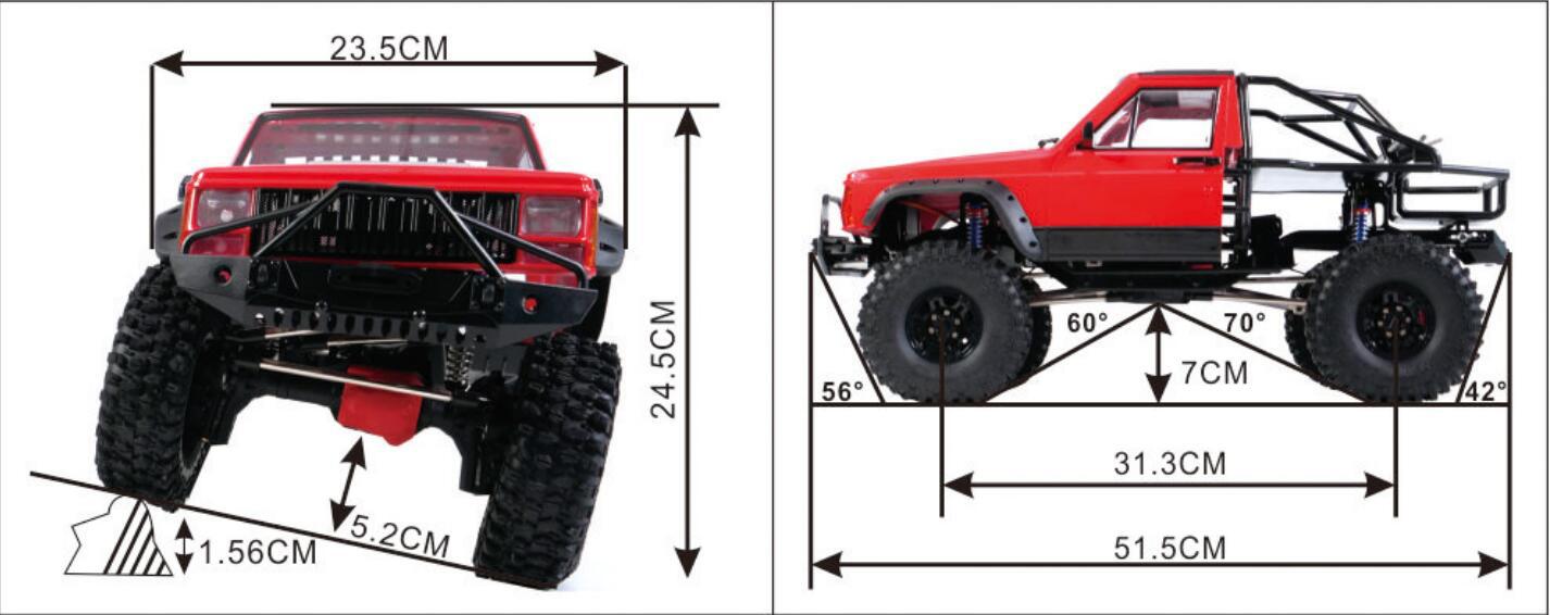 Axing RC Crawler, Cherokee Roc - đánh giá và giá Running Gear Box
