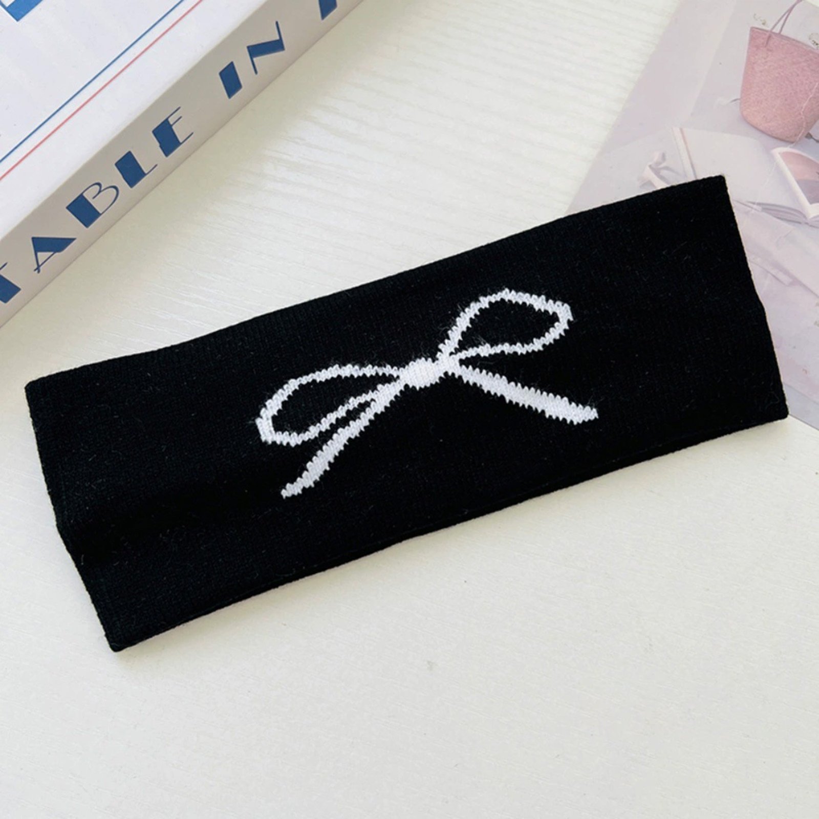 Stylish Headband Wide Knit Bow - đánh giá và giá Running Gear Headband