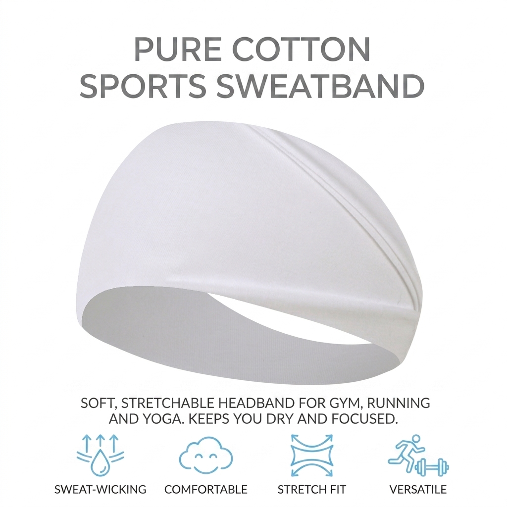 Pure Cotton Sweatband for Runn - đánh giá và giá Running Gear Headband