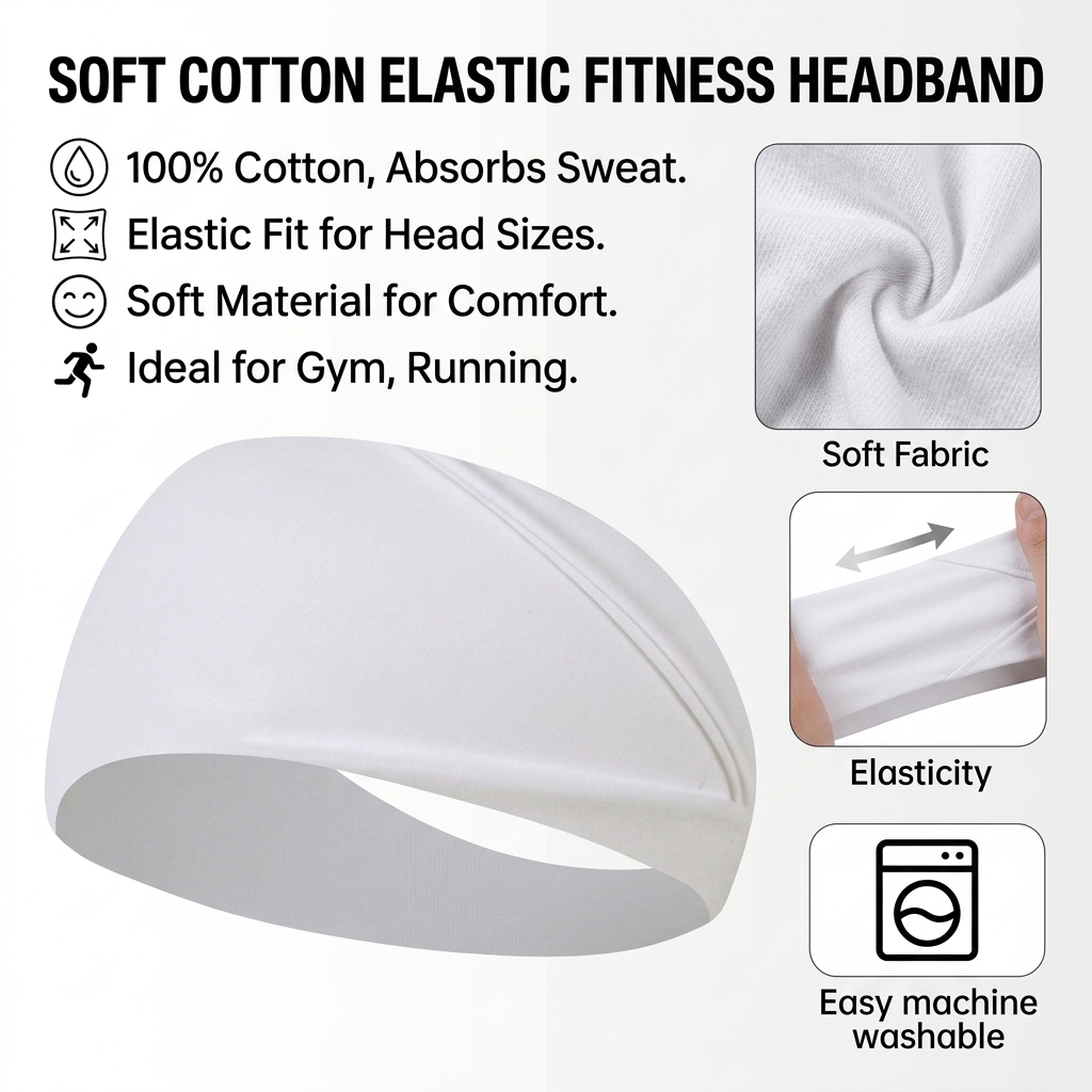 Pure Cotton Sweatband for Runn - đánh giá và giá Running Gear Headband