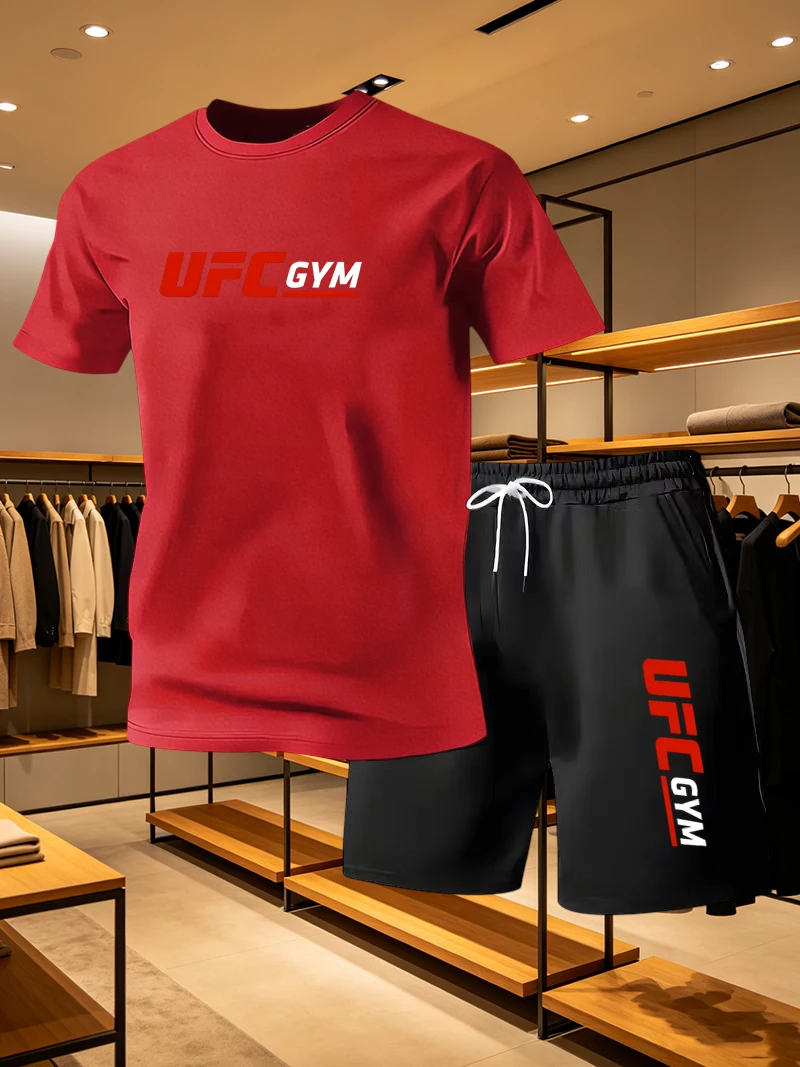 Men's Fashion T-shirt Shorts U - đánh giá và giá Running Gear Men