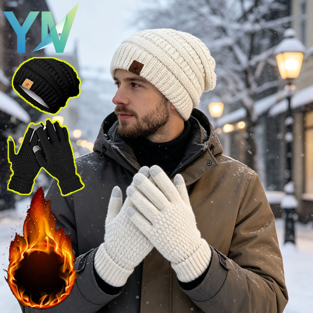 1-5PCS Winter Hat Gloves Set F - đánh giá và giá Running Gear In Winter