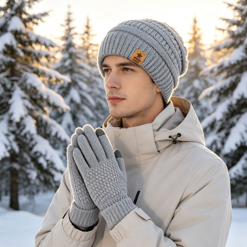 1-5PCS Winter Hat Gloves Set F - đánh giá và giá Running Gear In Winter
