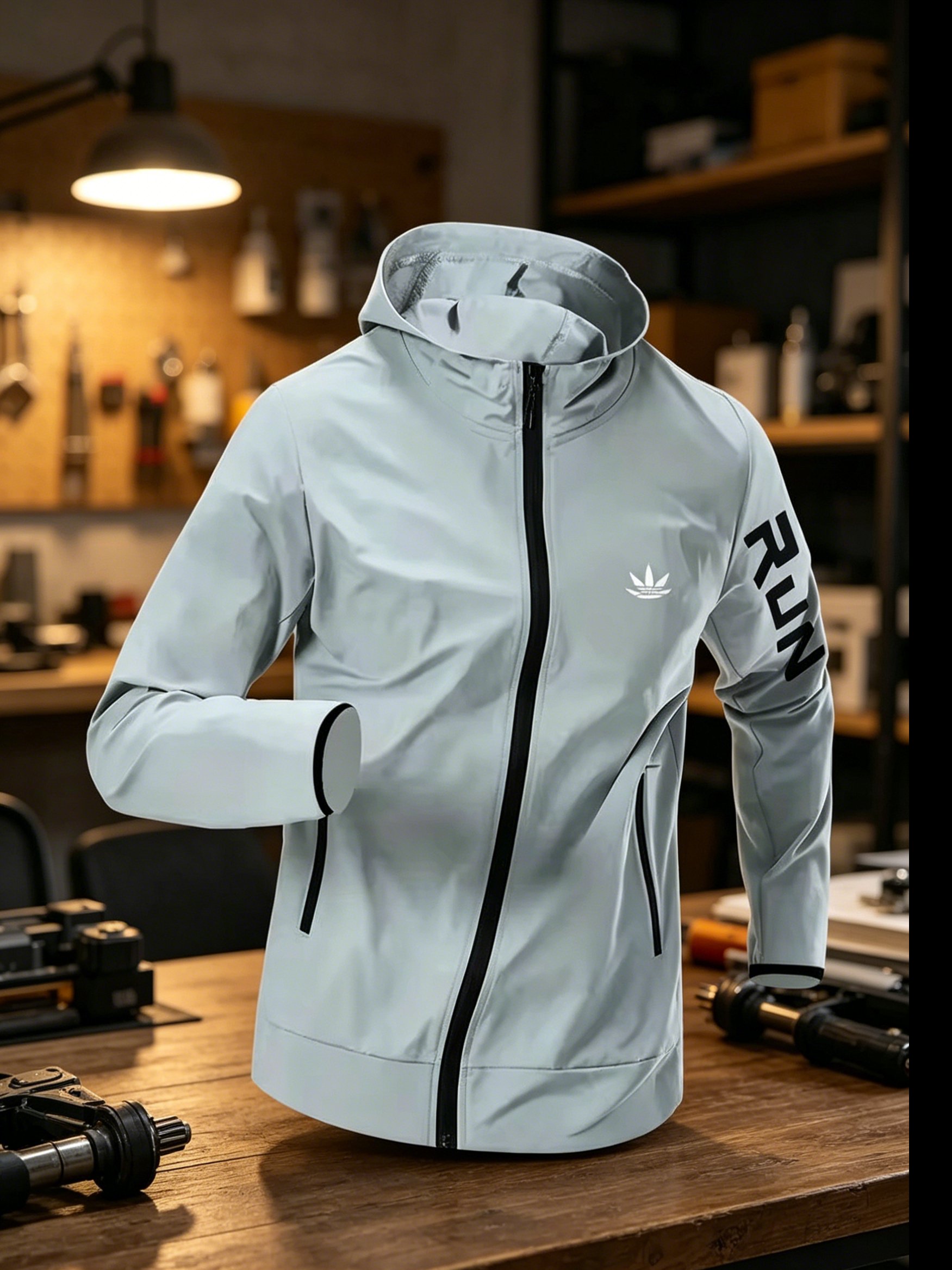 Mens Run Hooded Windbreaker Ja - đánh giá và giá Running Gear Jacket