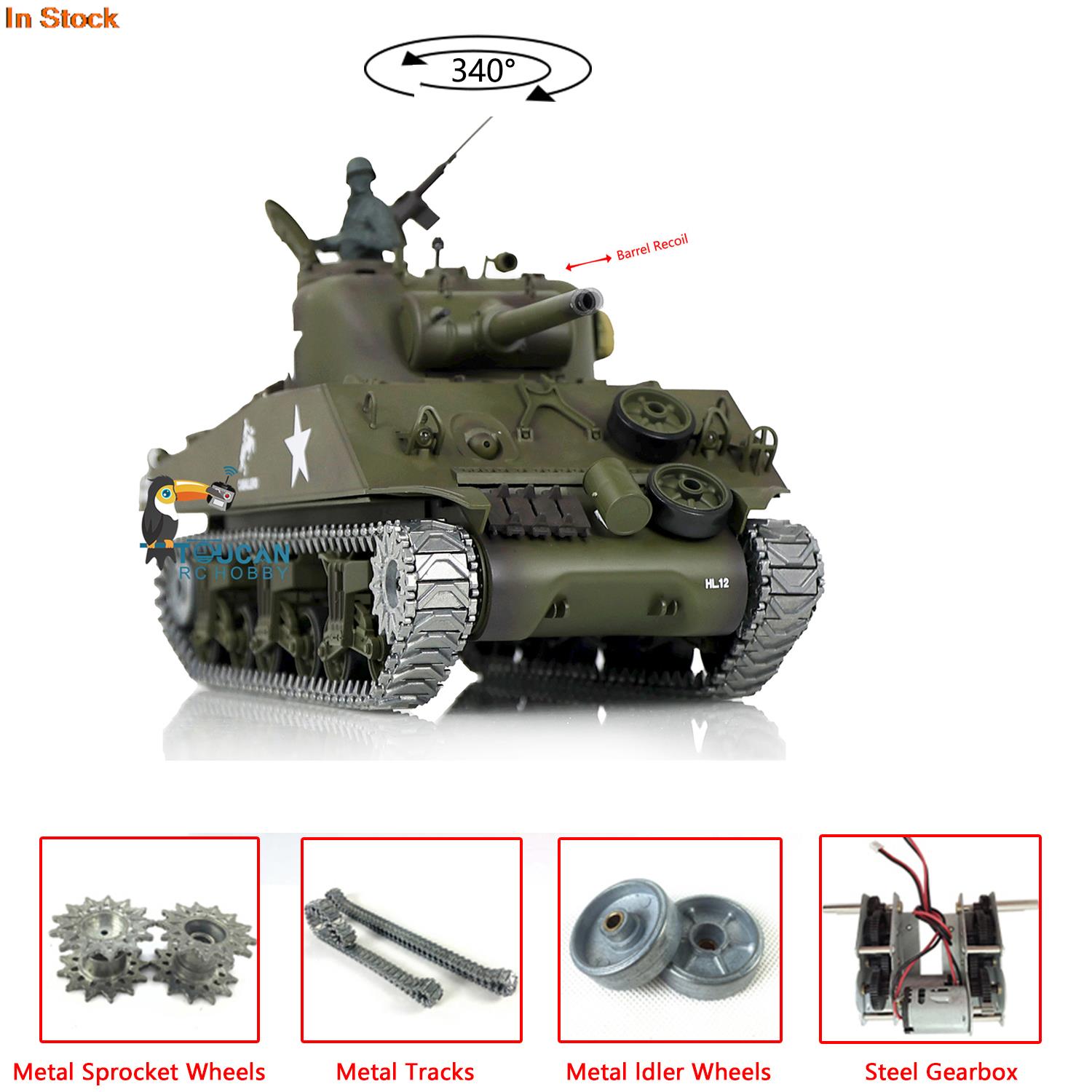 1/16 HENG LONG RC Tank 7.0 Upg - đánh giá và giá Running Gear Box