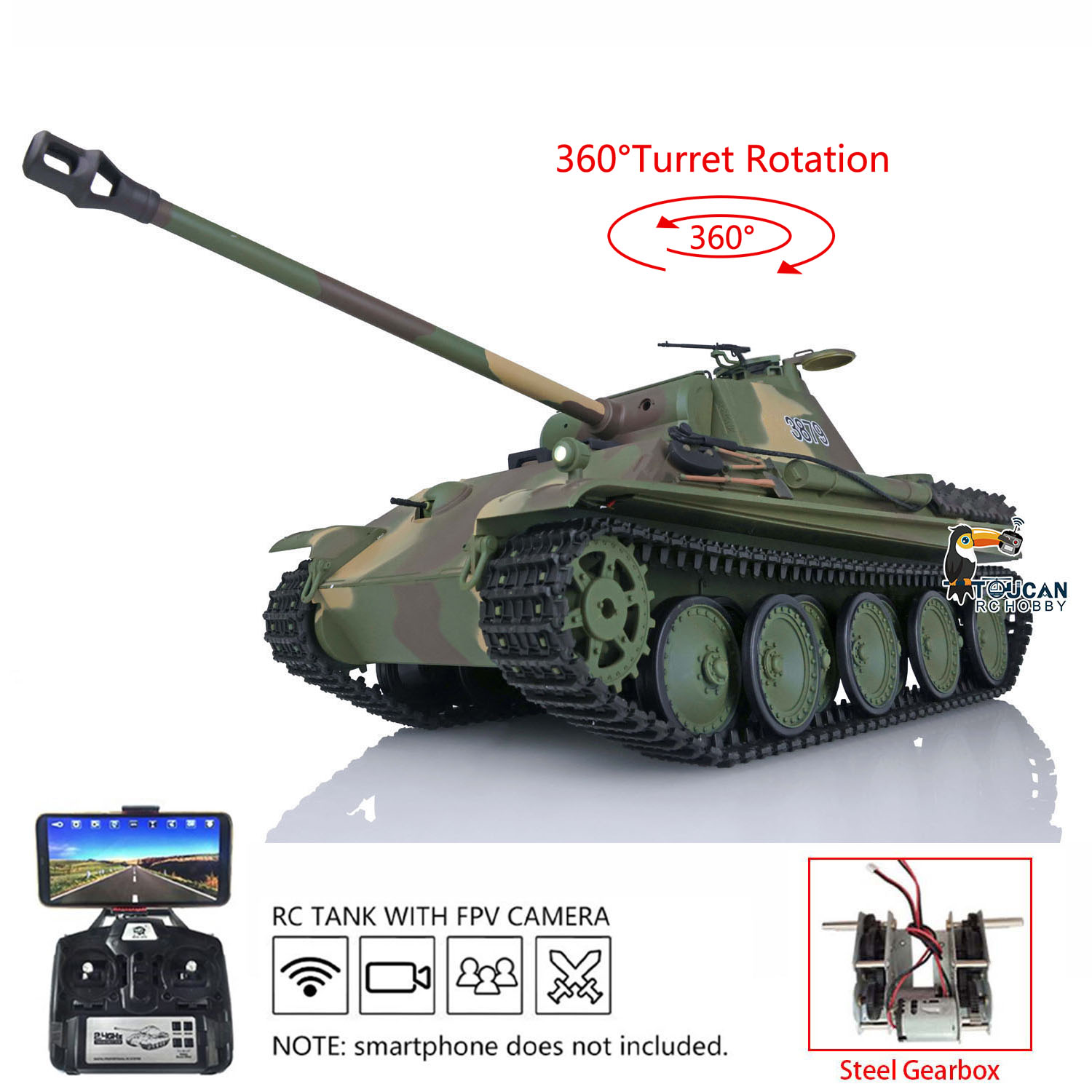 Heng Long 1/16 RC Tank 7.0 Pla - đánh giá và giá Running Gear Box