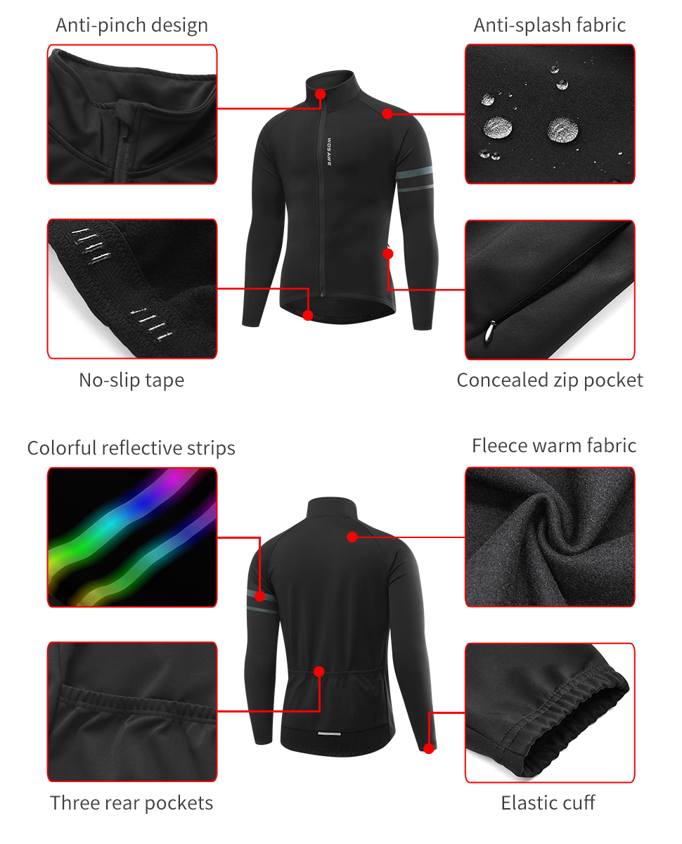 WOSAWE Men'sThermal Winter Cyc - đánh giá và giá Running Gear Jacket